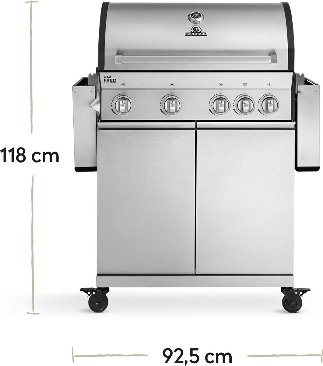 Burnhard Gas BBQ Big FRED Deluxe - 4 Branders - Incl. Keramische Infraroodbrander & Afdekhoes - Deluxe Burnhard Gas BBQ Big FRED Deluxe - 4 Branders - Incl. Keramische Infraroodbrander & Afdekhoes - Deluxe -Beroemde Keukenserie Winkel 1061x1200 1