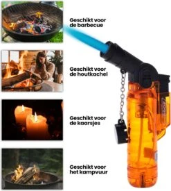 Prof Turbo Aansteker - Stormaansteker - Kaarsen - BBQ - Sigaren - 1 St -Beroemde Keukenserie Winkel 1078x1200