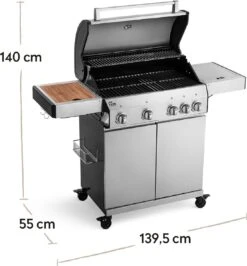 Burnhard Gas BBQ Big FRED Deluxe - 4 Branders - Incl. Keramische Infraroodbrander & Afdekhoes - Deluxe 2 Burnhard Gas BBQ Big FRED Deluxe - 4 Branders - Incl. Keramische Infraroodbrander & Afdekhoes - Deluxe -Beroemde Keukenserie Winkel 1113x1200 1