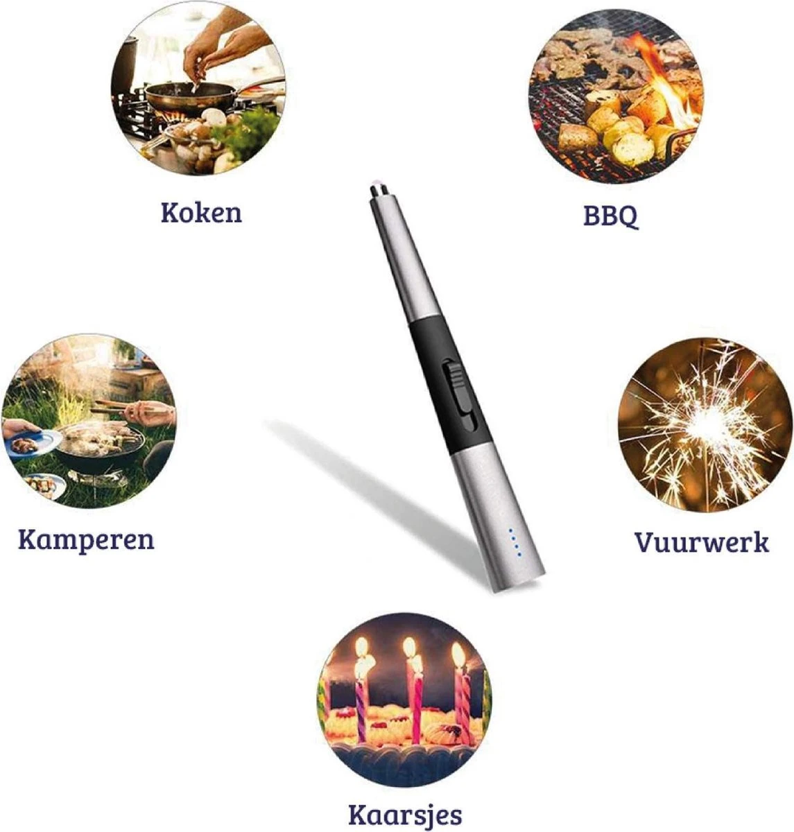 Allkinds Lange elektrische plasma aansteker - USB oplaadbaar - Vlamloze elektrische aansteker voor keuken, kaars, BBQ of openhaard - Zwart - In- en outdoor - Chique design Allkinds Lange Elektrische Plasma Aansteker - USB Oplaadbaar - Vlamloze Elektrische Aansteker Voor Keuken, Kaars, BBQ Of Openhaard - Zwart - In- En Outdoor - Chique Design -Beroemde Keukenserie Winkel
