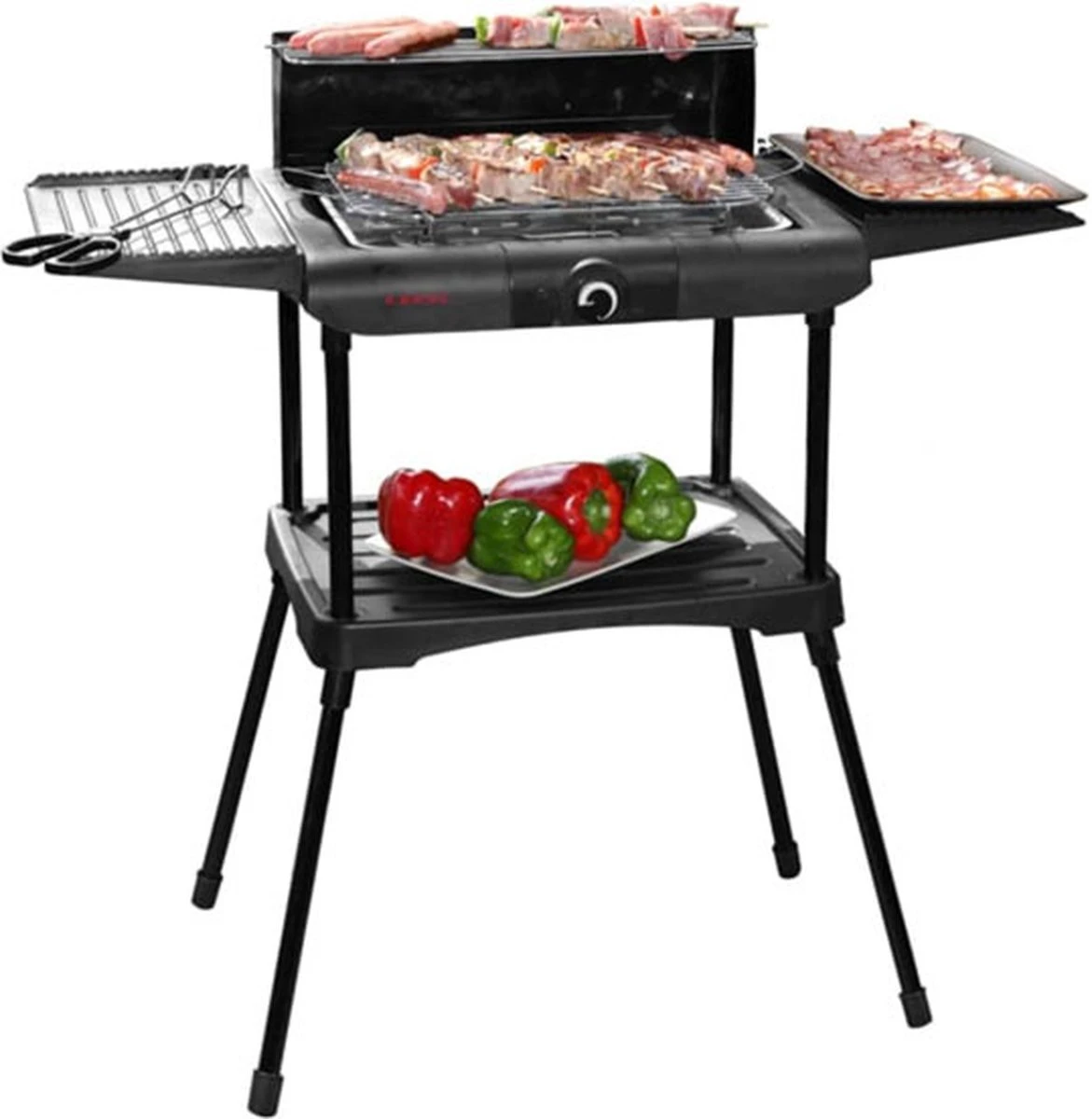 Excellent Electrics Elektrische Barbecue - Grilloppervlak (LxB) 36x24 cm - 2000W - Zwart Excellent Electrics Elektrische Barbecue - Grilloppervlak (LxB) 36x24 Cm - 2000W - Zwart -Beroemde Keukenserie Winkel