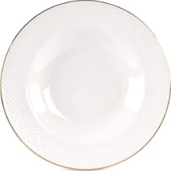 LeRijn® Serviesset Deventer 6 Persoons - 18 Delig - Licht Crème Wit Met Gouden Rand En Motief - Dinerborden - Soepborden - Dessertborden - Borden Servies - Bordenset -Beroemde Keukenserie Winkel 1198x1200 7