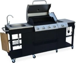 Alice's Garden Gas BBQ D'Artagnan - Zwart - 5 Branders - Buitenkeuken -Beroemde Keukenserie Winkel 1200x1005