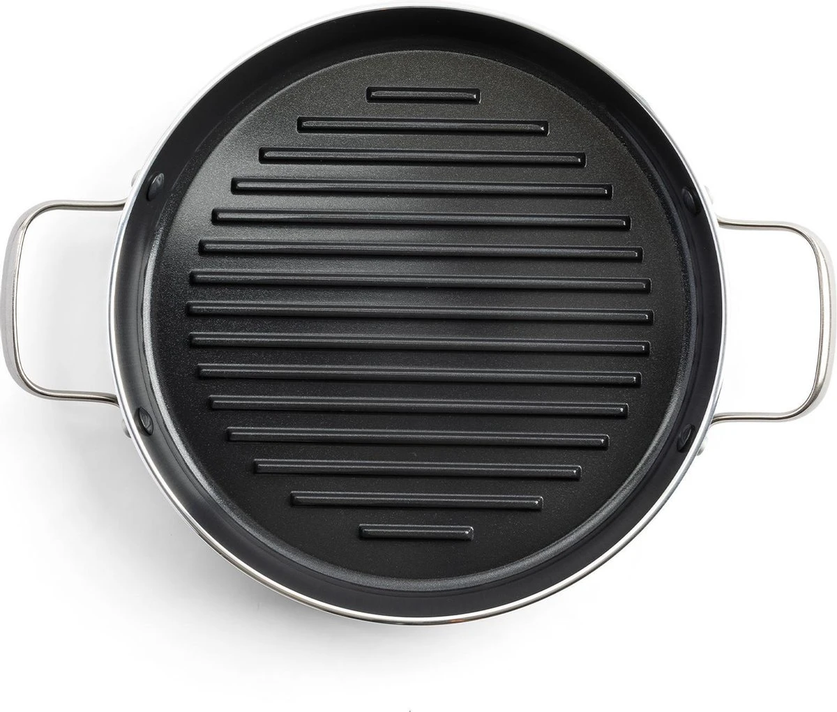 Dagelijkse Kost Keramische Grillpan - Ø28cm - PFAS-vrij - 2 grepen Dagelijkse Kost Keramische Grillpan - Ø28cm - PFAS-vrij - 2 Grepen -Beroemde Keukenserie Winkel