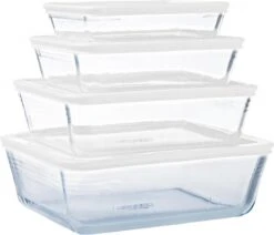 Pyrex - Cook & Freeze Schaal Met Deksel Set Van 8 Stuks - Transparant/Wit 2 Pyrex - Cook & Freeze Schaal Met Deksel Set Van 8 Stuks - Transparant/Wit -Beroemde Keukenserie Winkel 1200x1030 2