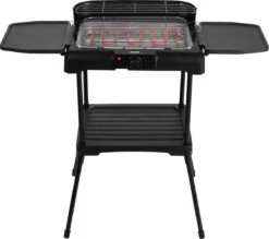 Princess 112250 Elektrische BBQ Met Zijplanken - BBQ - 40x25cm - Met En Zonder Statief Te Gebruiken - Met Zijplankjes - Ook Te Gebruiken Als Tafelgrill - 2200W -Beroemde Keukenserie Winkel 1200x1065