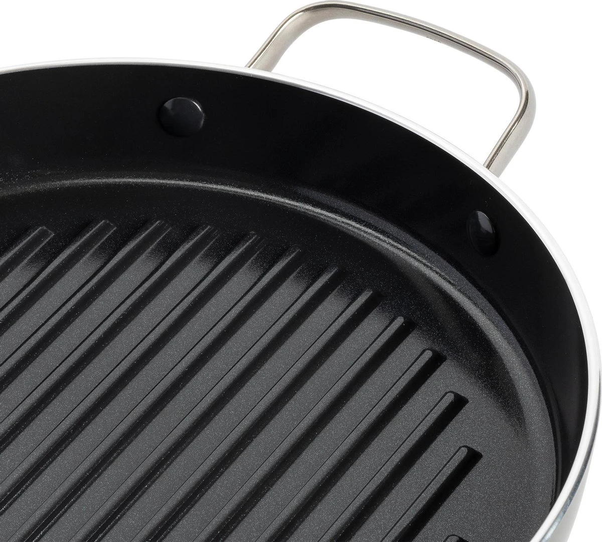 Dagelijkse Kost Keramische Grillpan - Ø28cm - PFAS-vrij - 2 grepen Dagelijkse Kost Keramische Grillpan - Ø28cm - PFAS-vrij - 2 Grepen -Beroemde Keukenserie Winkel