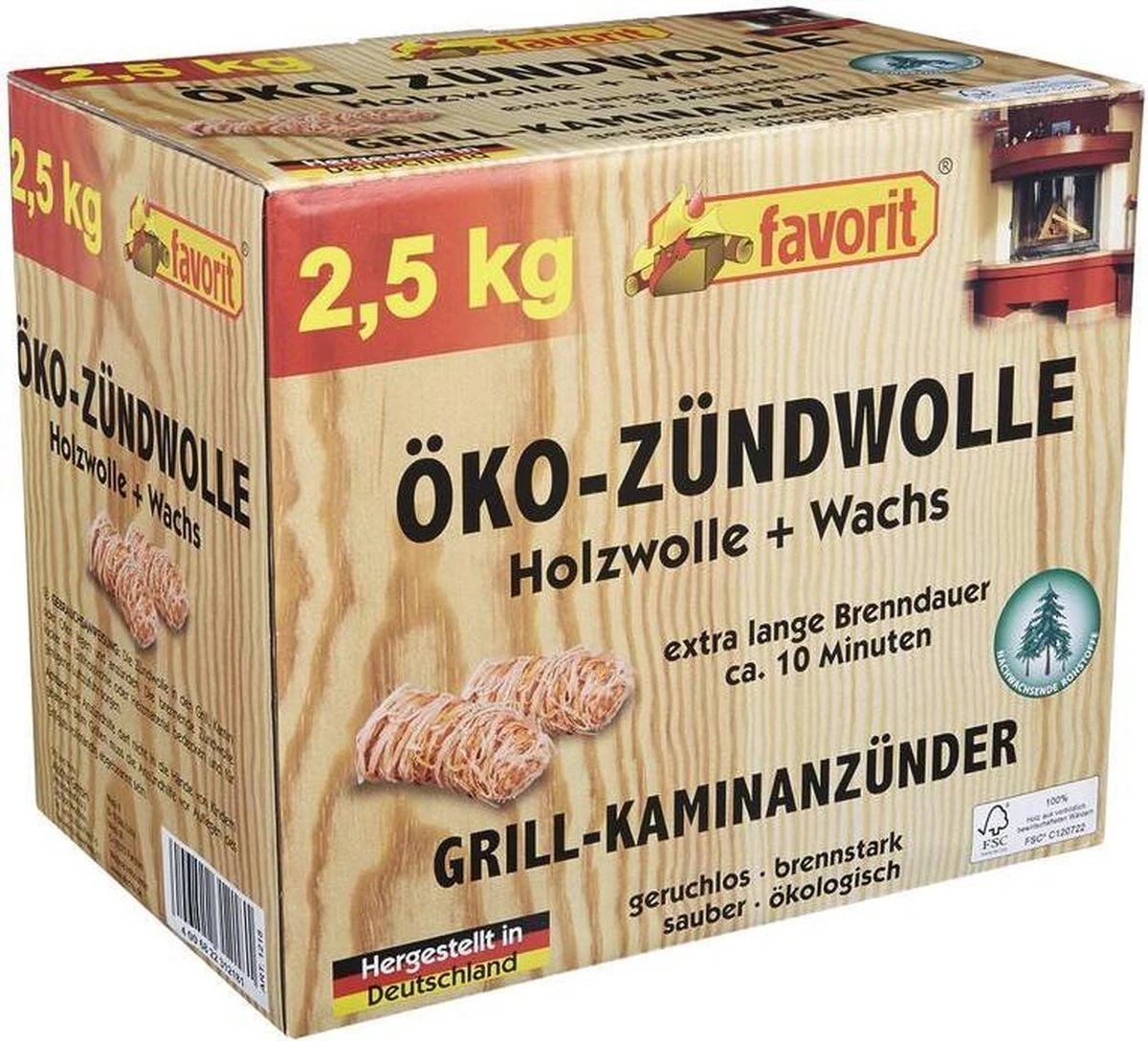 favorit® Eco Houtwol FSC- Aanmaakkrullen - 2,5 Kg Favorit® Eco Houtwol FSC- Aanmaakkrullen - 2,5 Kg -Beroemde Keukenserie Winkel