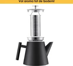Silberthal - Theepot Met Filter - 1 L - RVS Dubbelwandig - Zwart - Cadeau -Beroemde Keukenserie Winkel 1200x1091 1