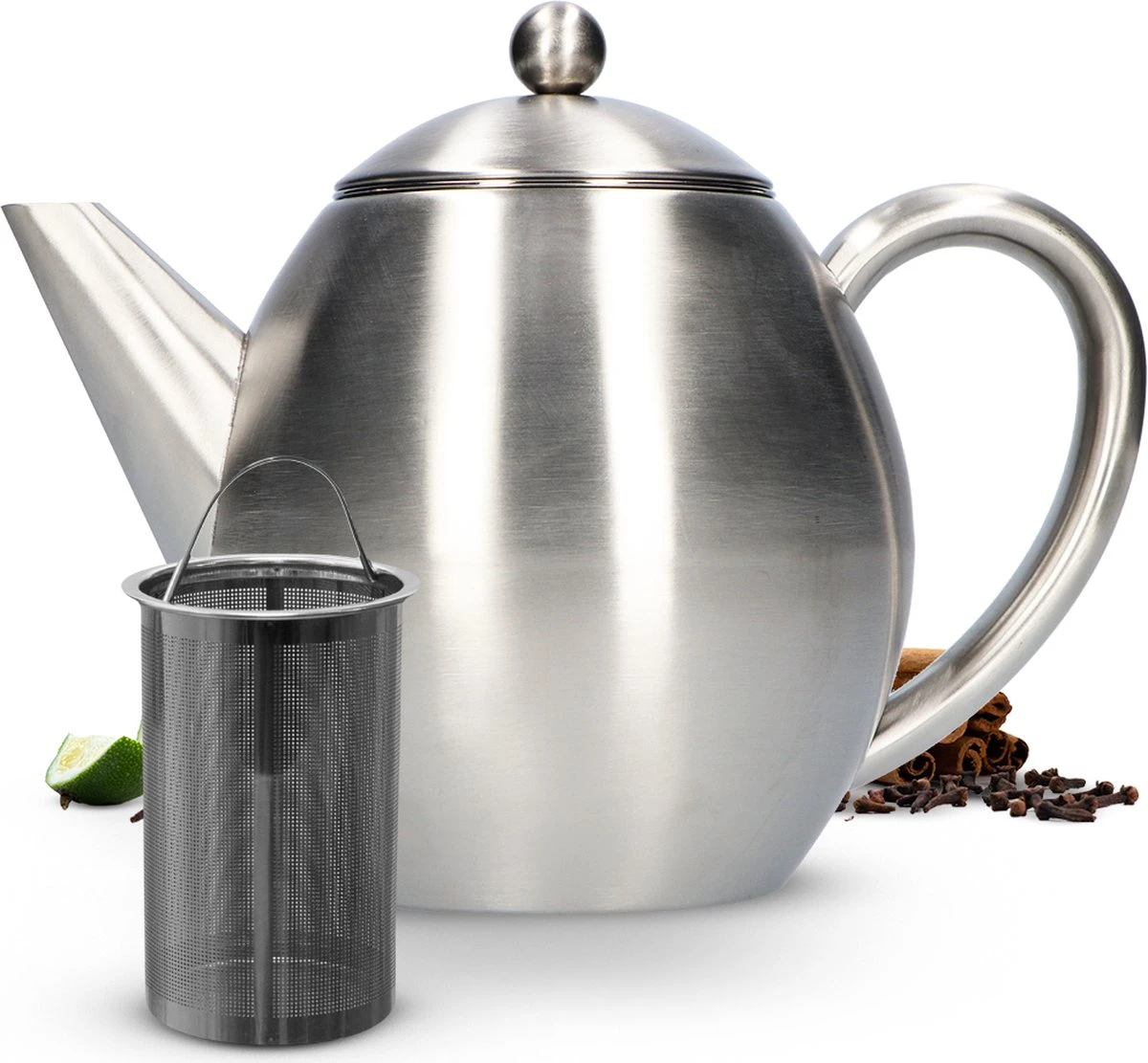 Vaja Valerie - Theepot met filter - Dubbelwandig - RVS - 1.2L Vaja Valerie - Theepot Met Filter - Dubbelwandig - RVS - 1.2L -Beroemde Keukenserie Winkel 1200x1111 1