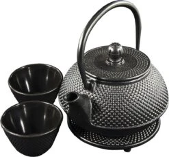 SakuraTea - Theepot Set - 4-delig - Gietijzer - Zwart - 0.8L - 2 Kopjes (100ml) -Beroemde Keukenserie Winkel 1200x1113 2