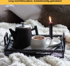 Silberthal - Theepot Met Filter - 1 L - RVS Dubbelwandig - Zwart - Cadeau -Beroemde Keukenserie Winkel 1200x1123 1