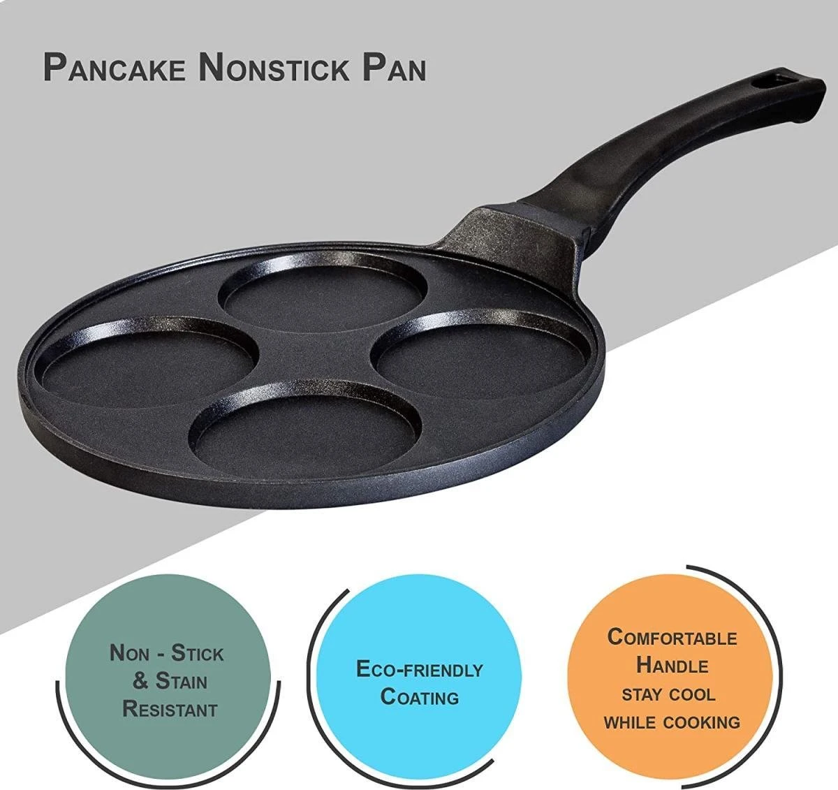 Pancake pannenkoekenpan 4 kop marmeren anti aanbaklaag Pancake Pannenkoekenpan 4 Kop Marmeren Anti Aanbaklaag -Beroemde Keukenserie Winkel