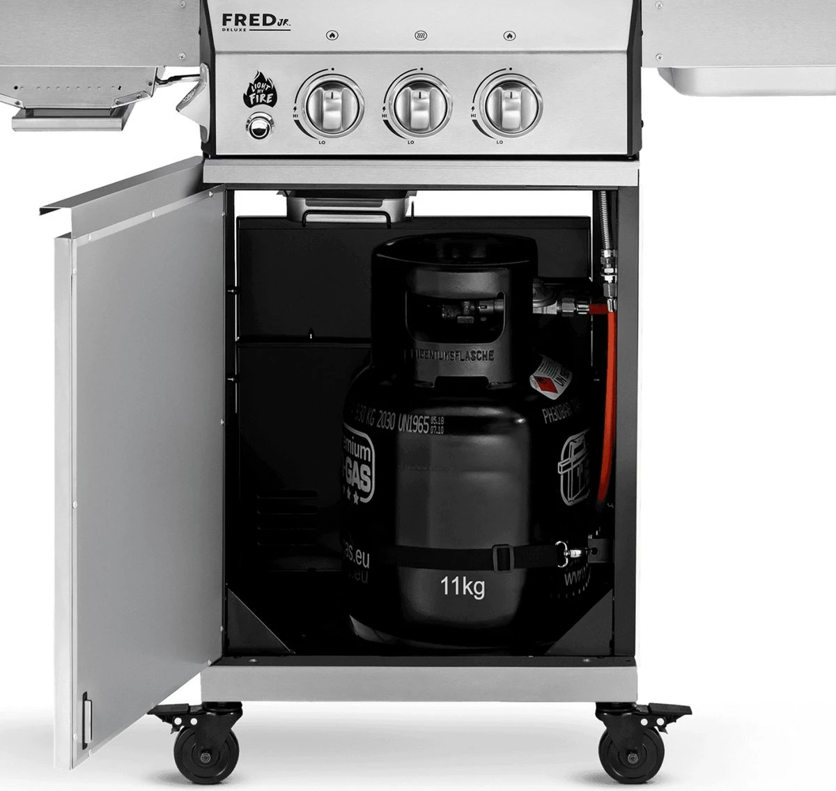 Burnhard Gas BBQ FRED JR. Deluxe - 2 Branders - Incl. Keramische Infraroodbrander & Afdekhoes - Deluxe Burnhard Gas BBQ FRED JR. Deluxe - 2 Branders - Incl. Keramische Infraroodbrander & Afdekhoes - Deluxe -Beroemde Keukenserie Winkel 1200x1135 1