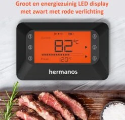 Hermanos® Digitale BBQ Thermometer Draadloos - Keukenthermometer - Bluetooth Met App - 4 Sondes - Magneet - Incl. Batterijen 8 Hermanos® Digitale BBQ Thermometer Draadloos - Keukenthermometer - Bluetooth Met App - 4 Sondes - Magneet - Incl. Batterijen -Beroemde Keukenserie Winkel 1200x1148 3