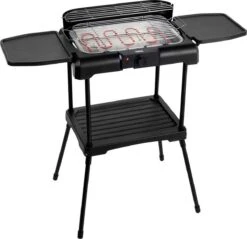 Princess 112250 Elektrische BBQ Met Zijplanken - BBQ - 40x25cm - Met En Zonder Statief Te Gebruiken - Met Zijplankjes - Ook Te Gebruiken Als Tafelgrill - 2200W -Beroemde Keukenserie Winkel 1200x1163 2