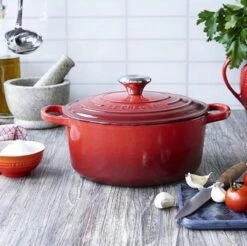 Le Creuset Signature Braadpan - 4,2 L - 24 Cm - Kersenrood -Beroemde Keukenserie Winkel 1200x1197 1