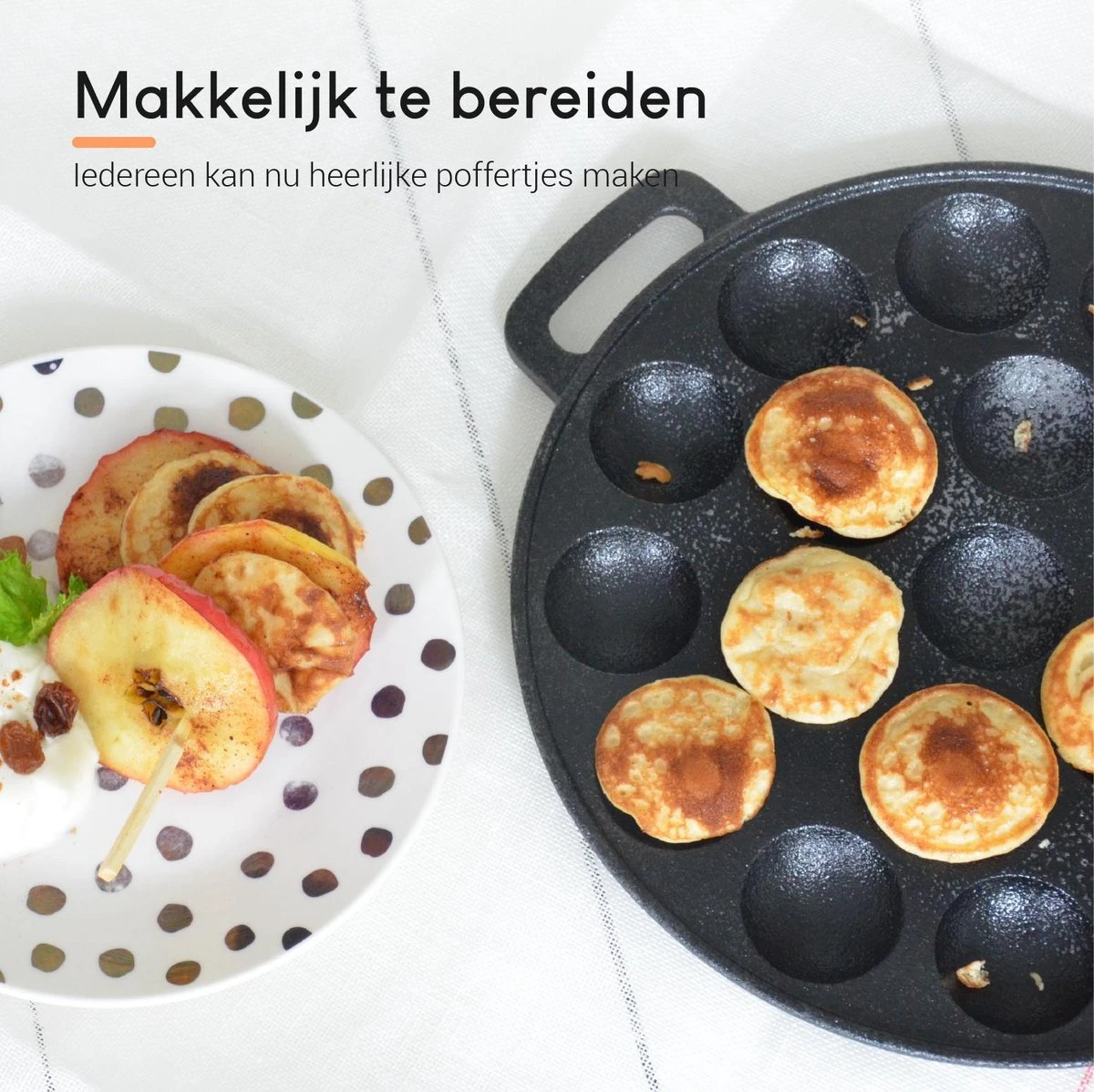 Ocina Poffertjespan – Combo pack – 19 Poffertjes – Poffertjesmaker – Poffertjespan inductie – Poffertjespan electrisch – Gietijzeren pan - Inclusief doseerfles, handvaten, 6x poffertjesvorken en invetkwast – Gratis Receptenboek Ocina Poffertjespan – Combo Pack – 19 Poffertjes – Poffertjesmaker – Poffertjespan Inductie – Poffertjespan Electrisch – Gietijzeren Pan - Inclusief Doseerfles, Handvaten, 6x Poffertjesvorken En Invetkwast – Gratis Receptenboek -Beroemde Keukenserie Winkel 1200x1198 3