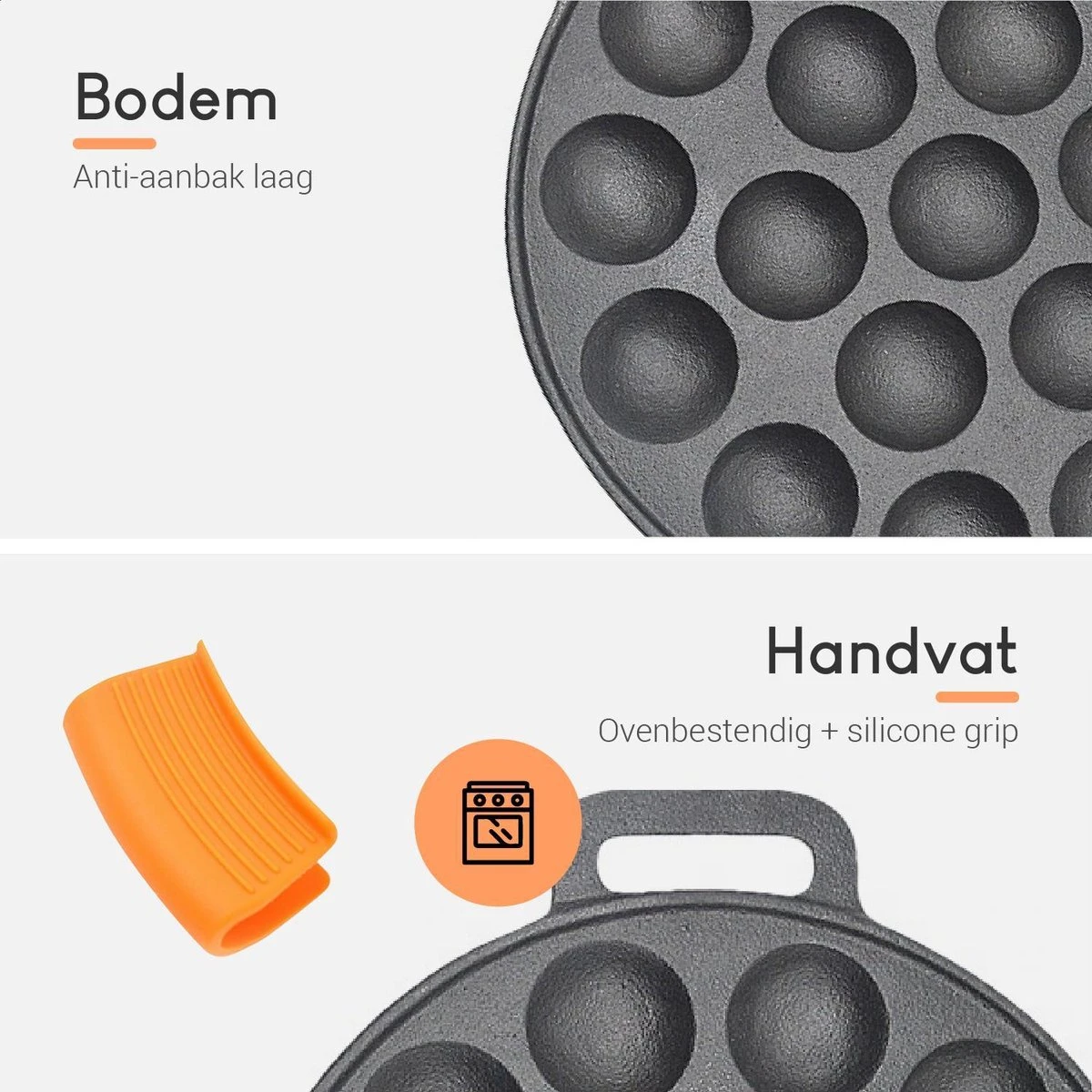 Ocina Poffertjespan – Combo pack – 19 Poffertjes – Poffertjesmaker – Poffertjespan inductie – Poffertjespan electrisch – Gietijzeren pan - Inclusief doseerfles, handvaten, 6x poffertjesvorken en invetkwast – Gratis Receptenboek Ocina Poffertjespan – Combo Pack – 19 Poffertjes – Poffertjesmaker – Poffertjespan Inductie – Poffertjespan Electrisch – Gietijzeren Pan - Inclusief Doseerfles, Handvaten, 6x Poffertjesvorken En Invetkwast – Gratis Receptenboek -Beroemde Keukenserie Winkel 1200x1200 126