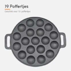 Ocina Poffertjespan – Combo Pack – 19 Poffertjes – Poffertjesmaker – Poffertjespan Inductie – Poffertjespan Electrisch – Gietijzeren Pan - Inclusief Doseerfles, Handvaten, 6x Poffertjesvorken En Invetkwast – Gratis Receptenboek 2 Ocina Poffertjespan – Combo Pack – 19 Poffertjes – Poffertjesmaker – Poffertjespan Inductie – Poffertjespan Electrisch – Gietijzeren Pan - Inclusief Doseerfles, Handvaten, 6x Poffertjesvorken En Invetkwast – Gratis Receptenboek -Beroemde Keukenserie Winkel 1200x1200 127