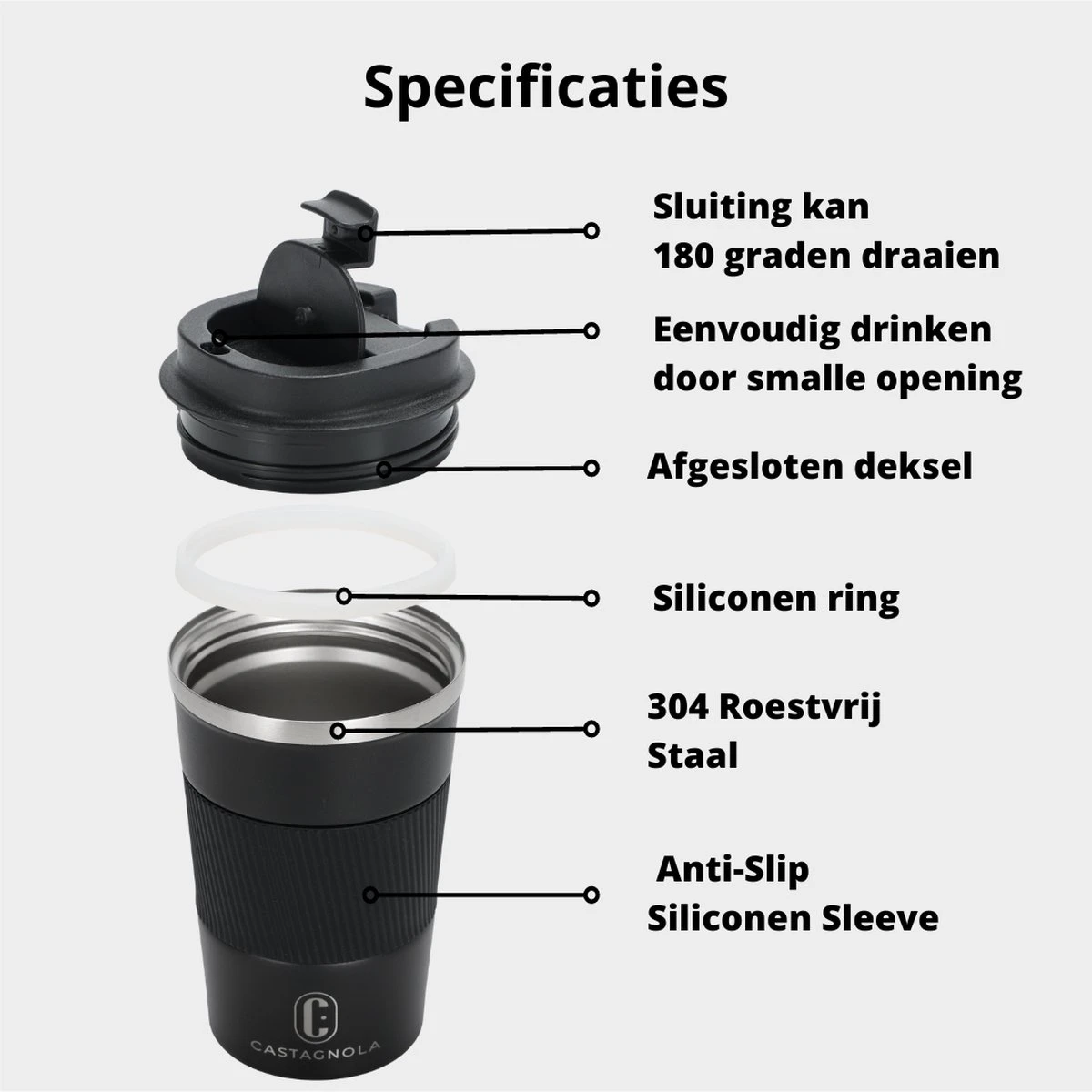 Castagnola Design RVS Koffiebeker To Go - Zwart - 380ml - Thermosbeker - Theebeker Castagnola Design RVS Koffiebeker To Go - Zwart - 380ml - Thermosbeker - Theebeker -Beroemde Keukenserie Winkel 1200x1200 319