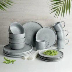Excellent Serviesset - Servies - 16 Stuks - Aardewerk - Grijs -Beroemde Keukenserie Winkel 1200x1200 358