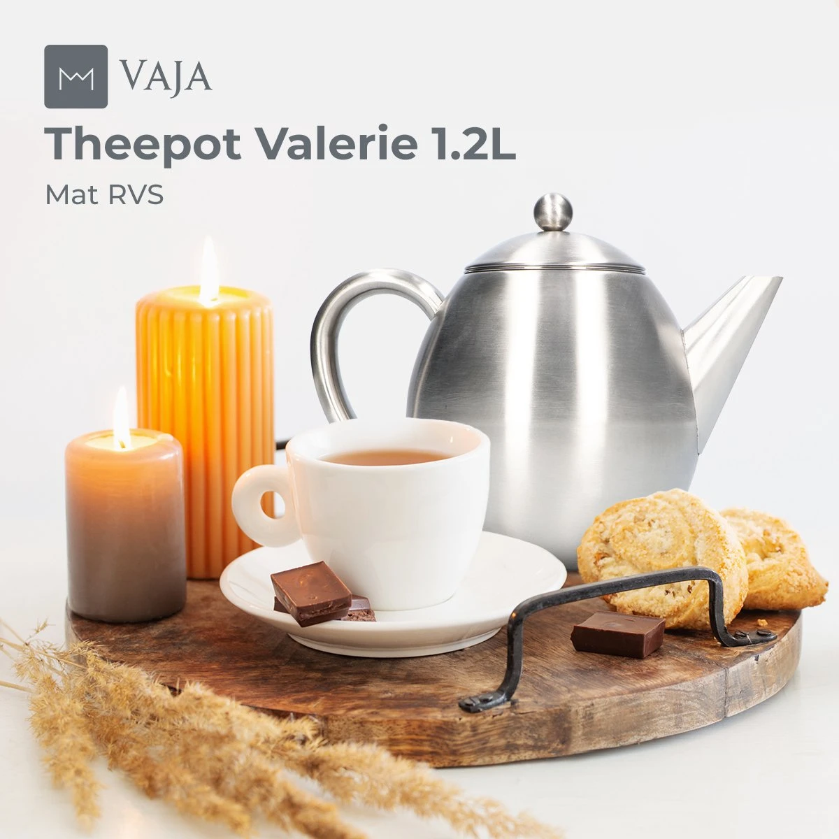 Vaja Valerie - Theepot met filter - Dubbelwandig - RVS - 1.2L Vaja Valerie - Theepot Met Filter - Dubbelwandig - RVS - 1.2L -Beroemde Keukenserie Winkel 1200x1200 368