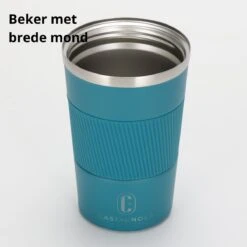 Castagnola Design RVS Koffiebeker To Go - Blauw - 380ml - Thermosbeker - Theebeker -Beroemde Keukenserie Winkel 1200x1200 391