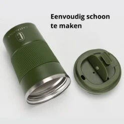 Castagnola Design RVS Koffiebeker To Go - Groen - 380ml - Thermosbeker - Theebeker -Beroemde Keukenserie Winkel 1200x1200 416