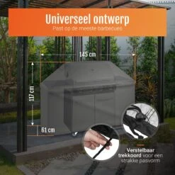 GrillX Barbecue Hoes - 145 X 61 X 117cm - BBQ Hoes Waterdicht - Beschermhoes Inclusief Trekkoord - BBQ Accesoires -Beroemde Keukenserie Winkel 1200x1200 428