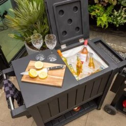 BluMill BBQ Tafel - Inclusief Koelvak 80 Liter - Op Wieltjes - Met Flessenopener - 102 X 46 X 86,5 Cm -Beroemde Keukenserie Winkel 1200x1200 442