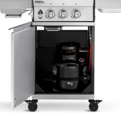 Burnhard Gas BBQ FRED JR. Deluxe - 2 Branders - Incl. Keramische Infraroodbrander & Afdekhoes - Deluxe 6 Burnhard Gas BBQ FRED JR. Deluxe - 2 Branders - Incl. Keramische Infraroodbrander & Afdekhoes - Deluxe -Beroemde Keukenserie Winkel 1200x1200 516