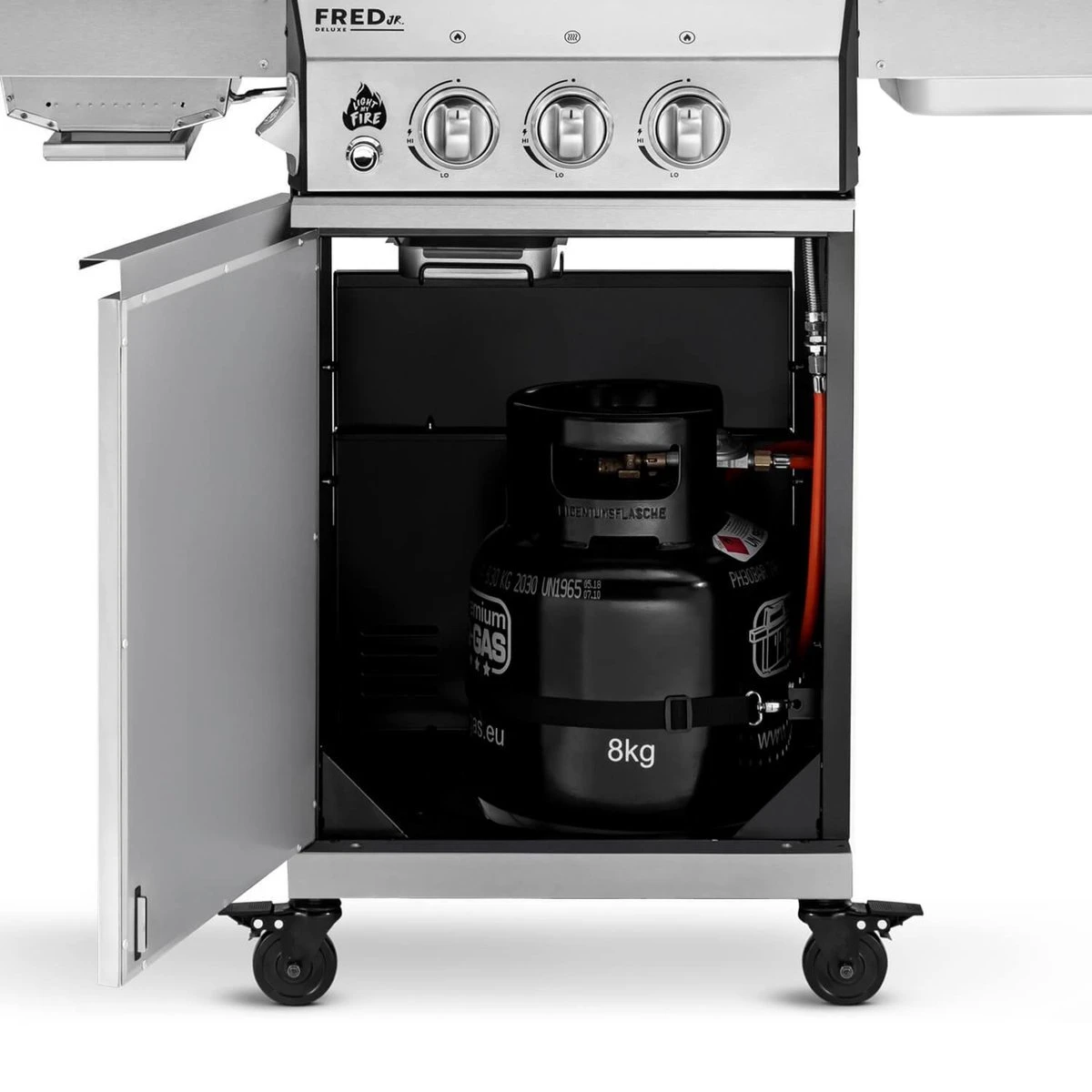 Burnhard Gas BBQ FRED JR. Deluxe - 2 Branders - Incl. Keramische Infraroodbrander & Afdekhoes - Deluxe Burnhard Gas BBQ FRED JR. Deluxe - 2 Branders - Incl. Keramische Infraroodbrander & Afdekhoes - Deluxe -Beroemde Keukenserie Winkel 1200x1200 516