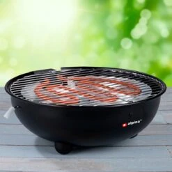Alpina Elektrische BBQ - Tafel-Barbecue - Geen Rook - Binnen Barbecueën - 1250W - Ø 30 Cm - Zwart -Beroemde Keukenserie Winkel 1200x1200 521