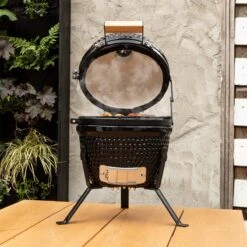 BluMill Kamado BBQ Egg - Kamado 13 Inch - Incl. Vlees Thermometer - Houtskoolbarbecues - Zwart - Ø 27cm -Beroemde Keukenserie Winkel 1200x1200 530