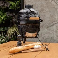 BluMill Kamado BBQ Egg - Kamado 13 Inch - Incl. Vlees Thermometer - Houtskoolbarbecues - Zwart - Ø 27cm -Beroemde Keukenserie Winkel 1200x1200 535
