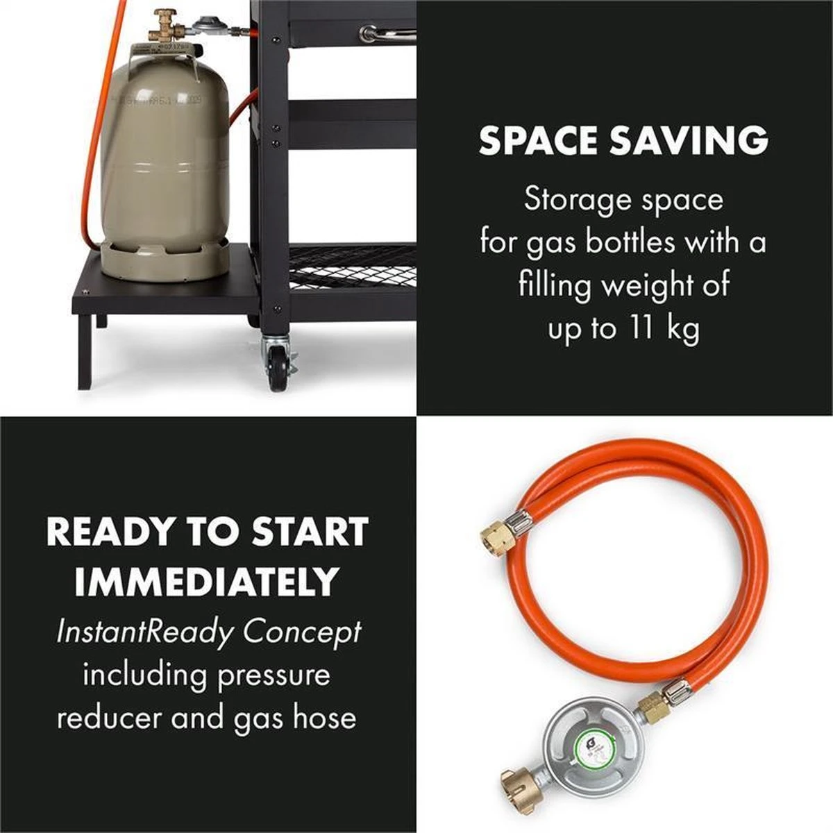 Klarstein Kingsville Double barbecue - Houtskool- en gasbarbecue - Smoker BBQ - Inclusief deksels en thermometer - Met 2 roosters - Zwart Klarstein Kingsville Double Barbecue - Houtskool- En Gasbarbecue - Smoker BBQ - Inclusief Deksels En Thermometer - Met 2 Roosters - Zwart -Beroemde Keukenserie Winkel 1200x1200 549