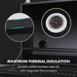 Klarstein Kingsville Double Barbecue - Houtskool- En Gasbarbecue - Smoker BBQ - Inclusief Deksels En Thermometer - Met 2 Roosters - Zwart 6 Klarstein Kingsville Double Barbecue - Houtskool- En Gasbarbecue - Smoker BBQ - Inclusief Deksels En Thermometer - Met 2 Roosters - Zwart -Beroemde Keukenserie Winkel 1200x1200 552