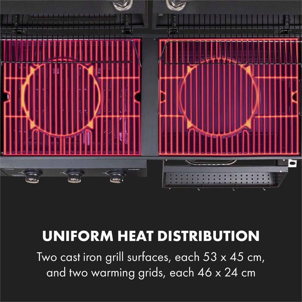 Klarstein Kingsville Double barbecue - Houtskool- en gasbarbecue - Smoker BBQ - Inclusief deksels en thermometer - Met 2 roosters - Zwart Klarstein Kingsville Double Barbecue - Houtskool- En Gasbarbecue - Smoker BBQ - Inclusief Deksels En Thermometer - Met 2 Roosters - Zwart -Beroemde Keukenserie Winkel 1200x1200 553