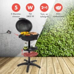 KitchenBrothers Elektrische BBQ - Met Grillplaat - Anti-aanbaklaag - Incl. Plank/Houders - Grilloppervlak 46,5x33,8cm - Tot 300°C - 2400W - Zwart 2 KitchenBrothers Elektrische BBQ - Met Grillplaat - Anti-aanbaklaag - Incl. Plank/Houders - Grilloppervlak 46,5x33,8cm - Tot 300°C - 2400W - Zwart -Beroemde Keukenserie Winkel 1200x1200 558