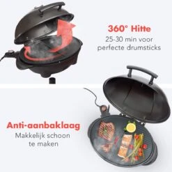 KitchenBrothers Elektrische BBQ - Met Grillplaat - Anti-aanbaklaag - Incl. Plank/Houders - Grilloppervlak 46,5x33,8cm - Tot 300°C - 2400W - Zwart 4 KitchenBrothers Elektrische BBQ - Met Grillplaat - Anti-aanbaklaag - Incl. Plank/Houders - Grilloppervlak 46,5x33,8cm - Tot 300°C - 2400W - Zwart -Beroemde Keukenserie Winkel 1200x1200 560