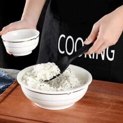 Doodadeals® Siliconen Rijstlepel - Rijst Opscheplepel - Rijstlepel Kunststof - Zwart - 1 Stuk -Beroemde Keukenserie Winkel 1200x1200 685