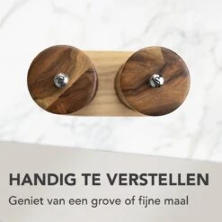Nimma® Peper En Zoutmolen Set - Incl Navul Lepel - Verstelbare Maalgraad - Acacia Hout 2 Nimma® Peper En Zoutmolen Set - Incl Navul Lepel - Verstelbare Maalgraad - Acacia Hout -Beroemde Keukenserie Winkel 1200x1200 696