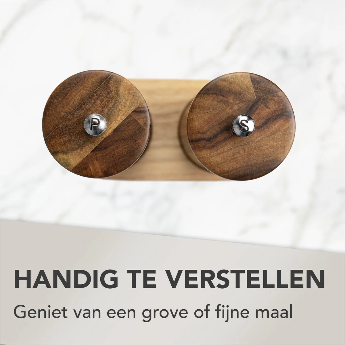 Nimma® Peper en Zoutmolen Set - Incl Navul Lepel - Verstelbare Maalgraad - Acacia Hout Nimma® Peper En Zoutmolen Set - Incl Navul Lepel - Verstelbare Maalgraad - Acacia Hout -Beroemde Keukenserie Winkel 1200x1200 696