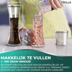 Peper En Zoutmolen Set - RVS Zout En Peperstel - Zoutvaatje En Pepermolen - 2 In 1 4 Peper En Zoutmolen Set - RVS Zout En Peperstel - Zoutvaatje En Pepermolen - 2 In 1 -Beroemde Keukenserie Winkel 1200x1200 710