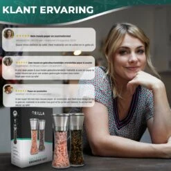 Peper En Zoutmolen Set - RVS Zout En Peperstel - Zoutvaatje En Pepermolen - 2 In 1 6 Peper En Zoutmolen Set - RVS Zout En Peperstel - Zoutvaatje En Pepermolen - 2 In 1 -Beroemde Keukenserie Winkel 1200x1200 712