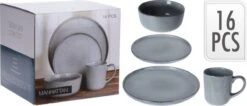 Excellent Serviesset - Servies - 16 Stuks - Aardewerk - Grijs -Beroemde Keukenserie Winkel 1200x516 1