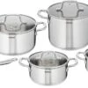 Tefal Virtuoso Pannenset 5 Delig - Hoge Kookpan Ø 22 Cm + Steelpan Ø 16 Cm + Kookpannen Ø 18/20/24 Cm