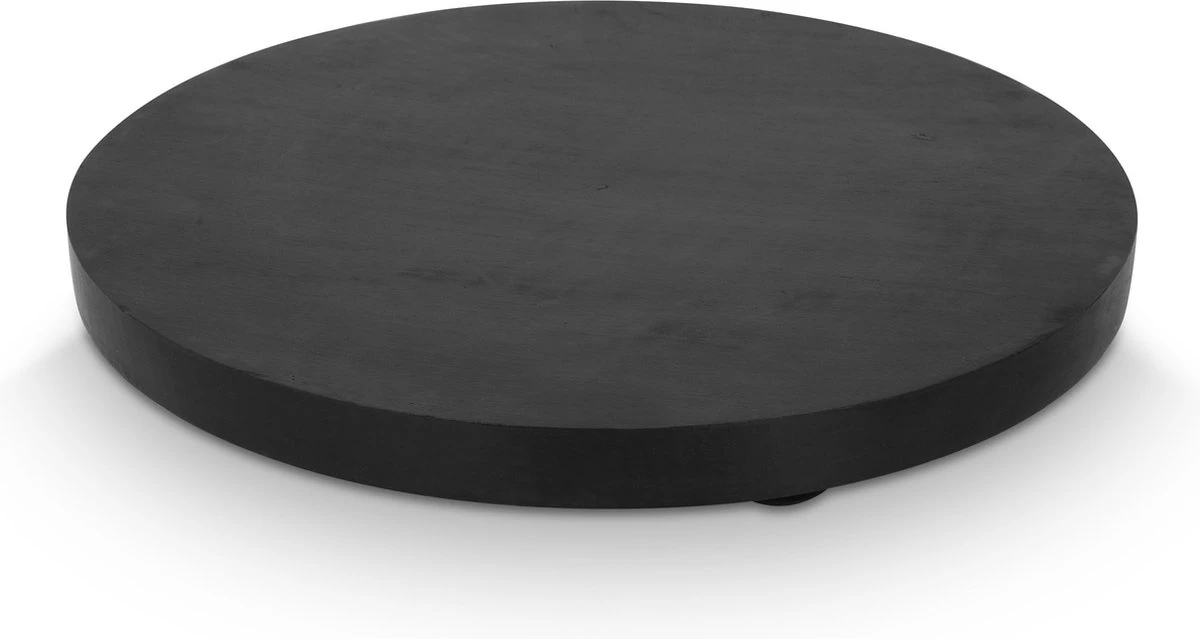 Pip Studio Dienblad met Voet - Hout - Zwart - Ø29 cm VTwonen Pip Studio Dienblad Met Voet - Hout - Zwart - Ø29 Cm -Beroemde Keukenserie Winkel