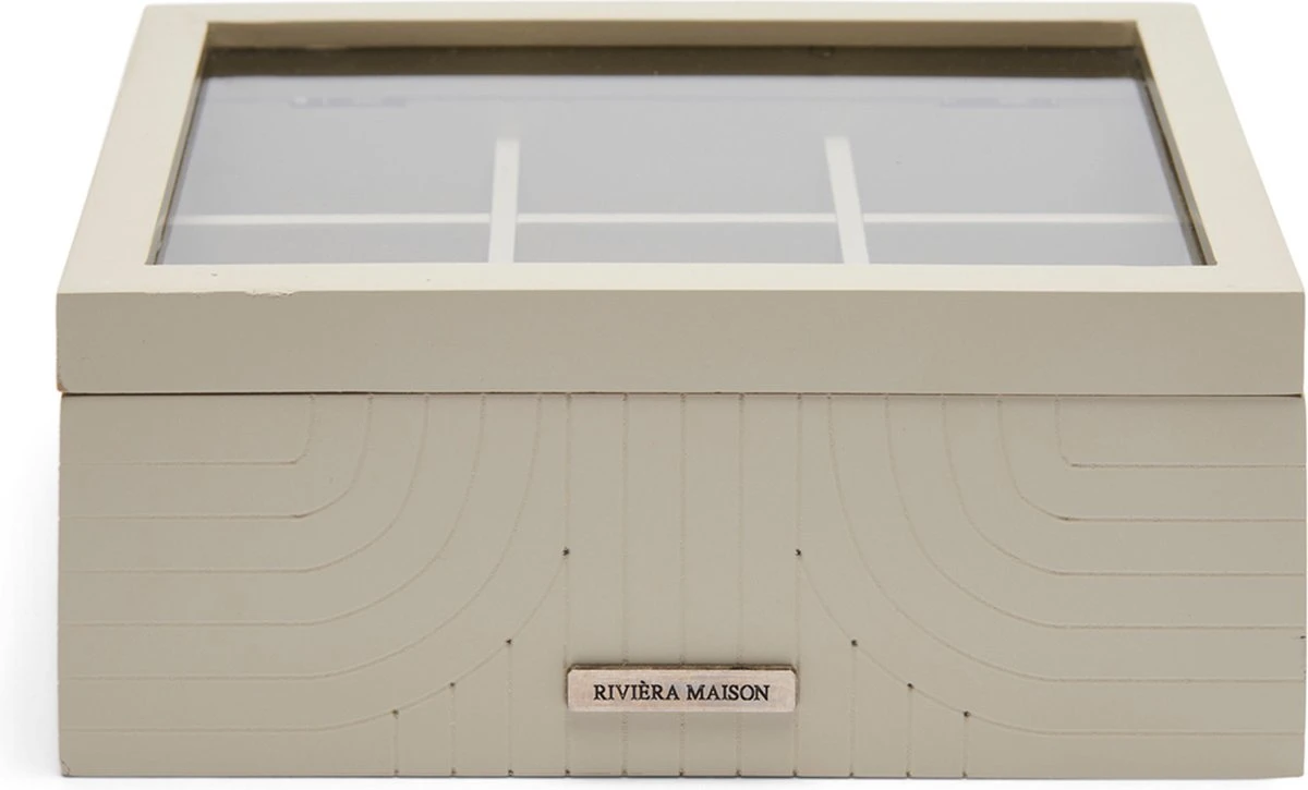 Riviera Maison theedoos 6 vakjes, transparante deksel - Room 48 Tea Box - Grijs - MDF, Glas Riviera Maison Theedoos 6 Vakjes, Transparante Deksel - Room 48 Tea Box - Grijs - MDF, Glas -Beroemde Keukenserie Winkel 1200x725 1